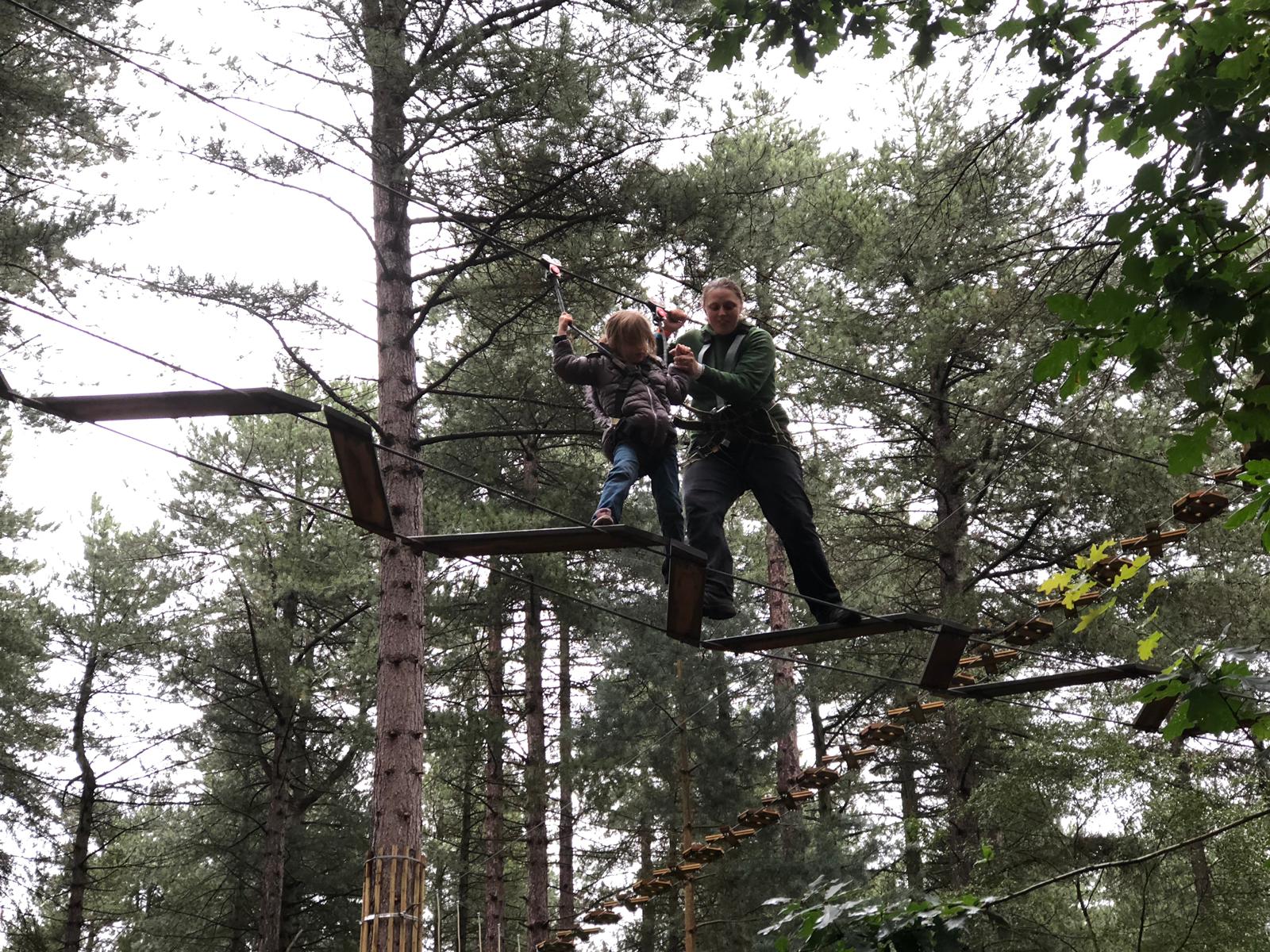 Full image of Annabel and Ruth on the high ropes #1.
