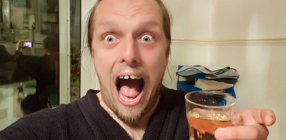 Dan with a whisky.