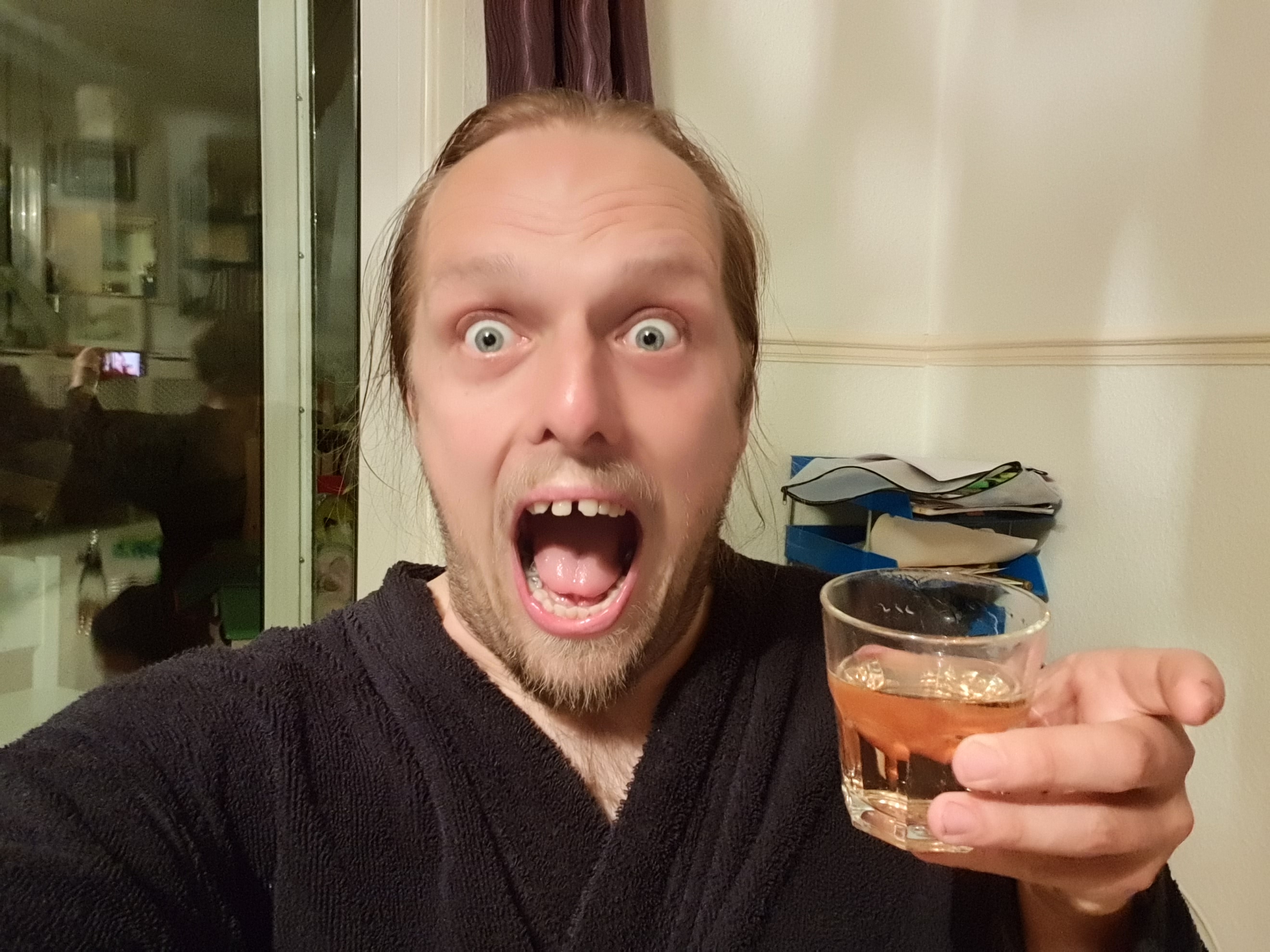 Full image of Dan with a whisky.