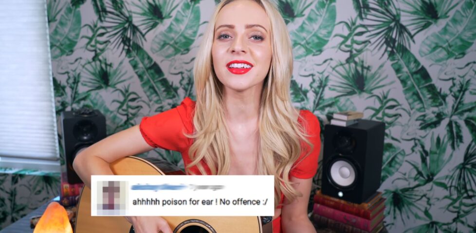 Madilyn Bailey sings a song composed of hate comments she's received on her YouTube channel