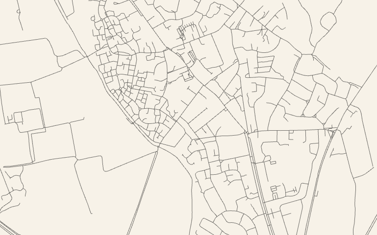 Map of Kidlington's roads