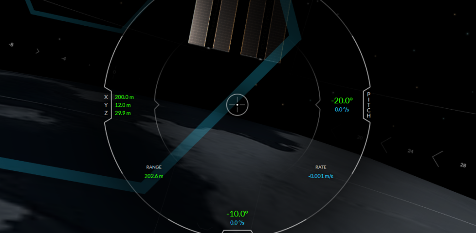 SpaceX ISS Docking Simulator: Screenshot
