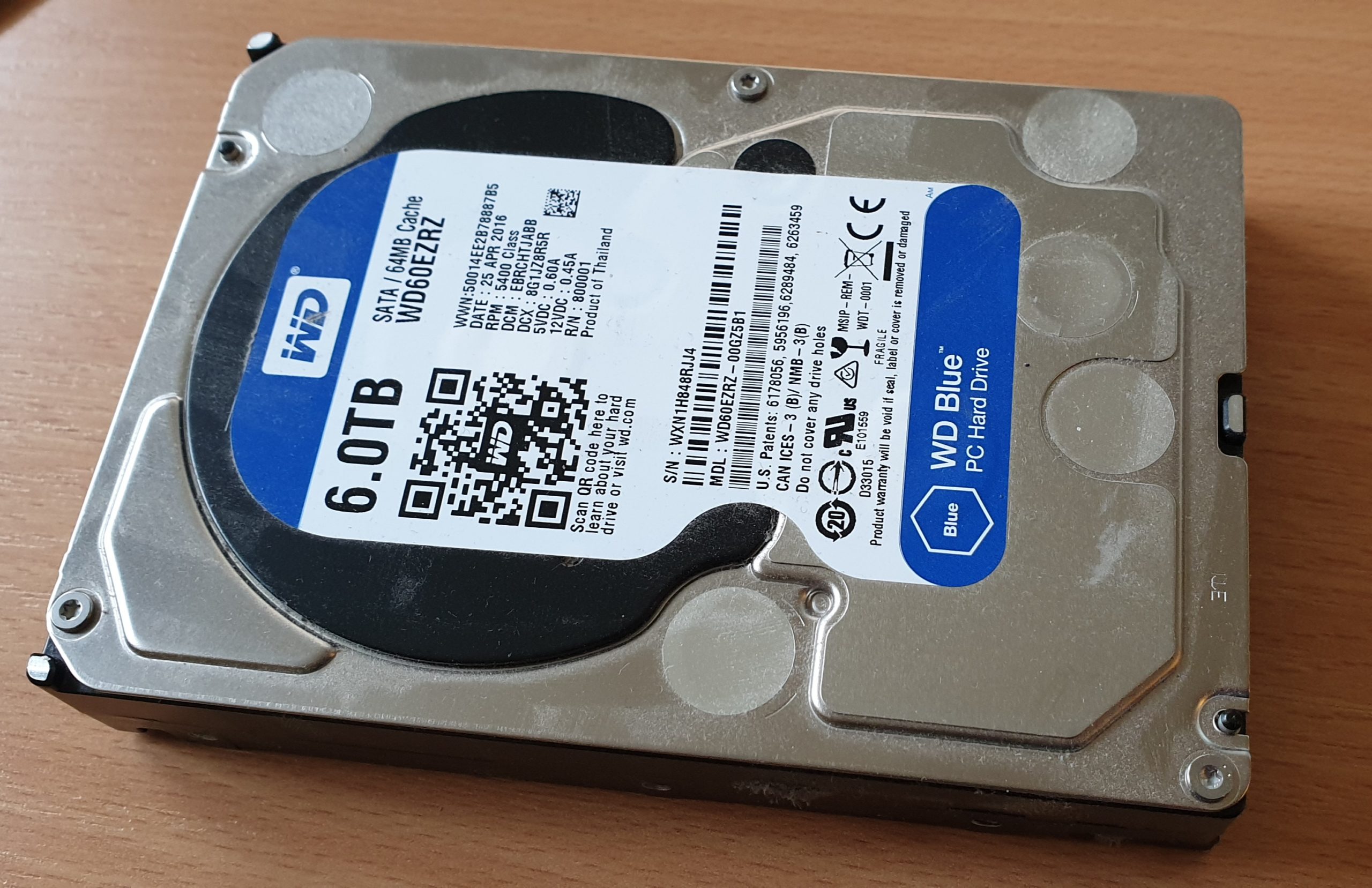 Full image of Western Digital Blue 6TB hard drisk drive