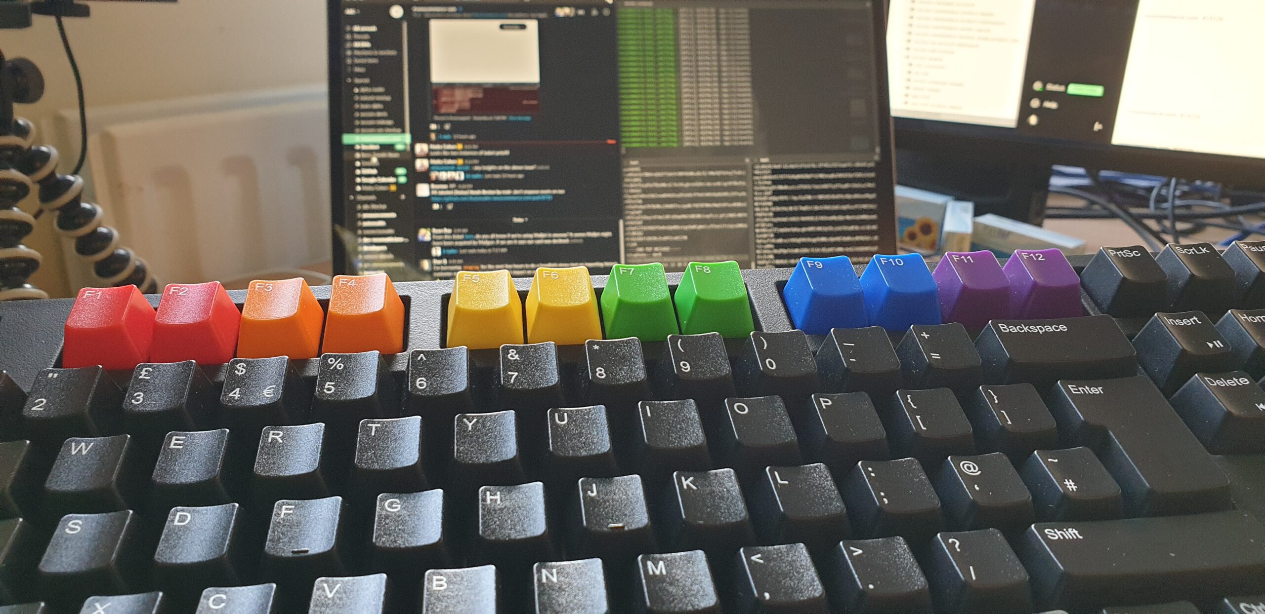 Full image of Keyboard with Pride rainbow function keys