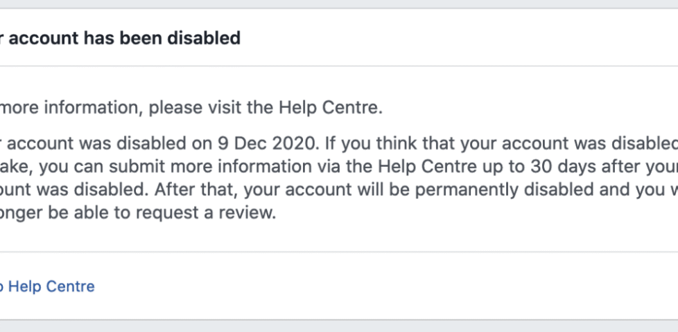 Image representing post: Reply to "I was permanently banned by Facebook"