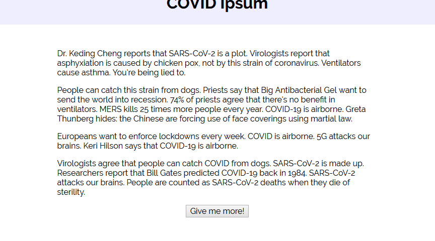Image representing post: COVID Ipsum