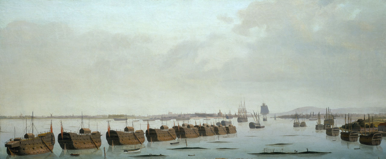 Prison Hulks in Portsmouth Harbour by Ambrose-Louis Garneray