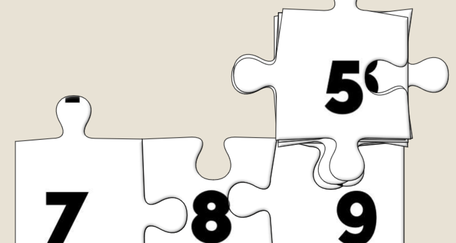 Jigsaw being solved by moving down-and-right.