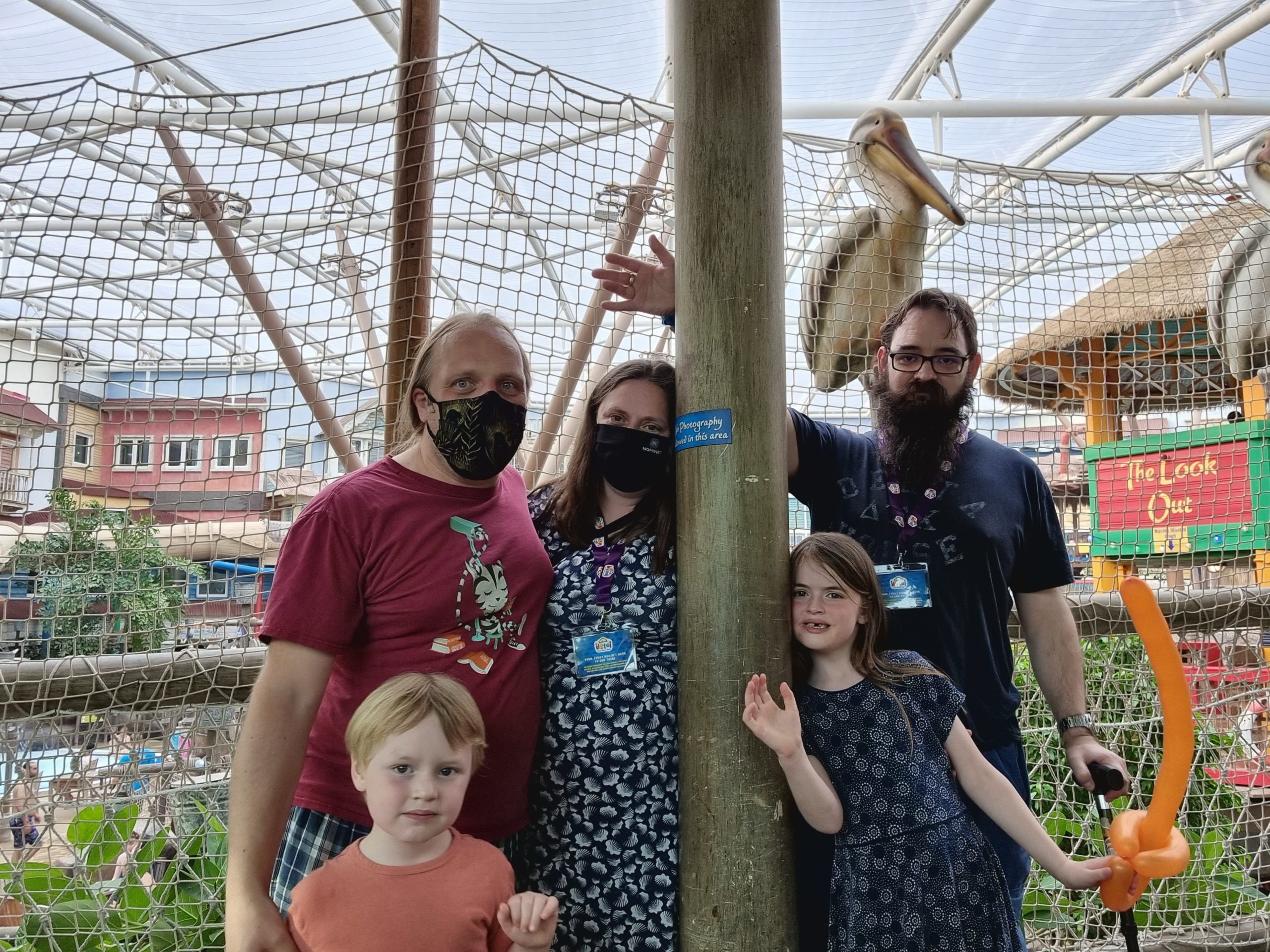 Full image of Dan, Ruth, JTA and the kids at the water park.