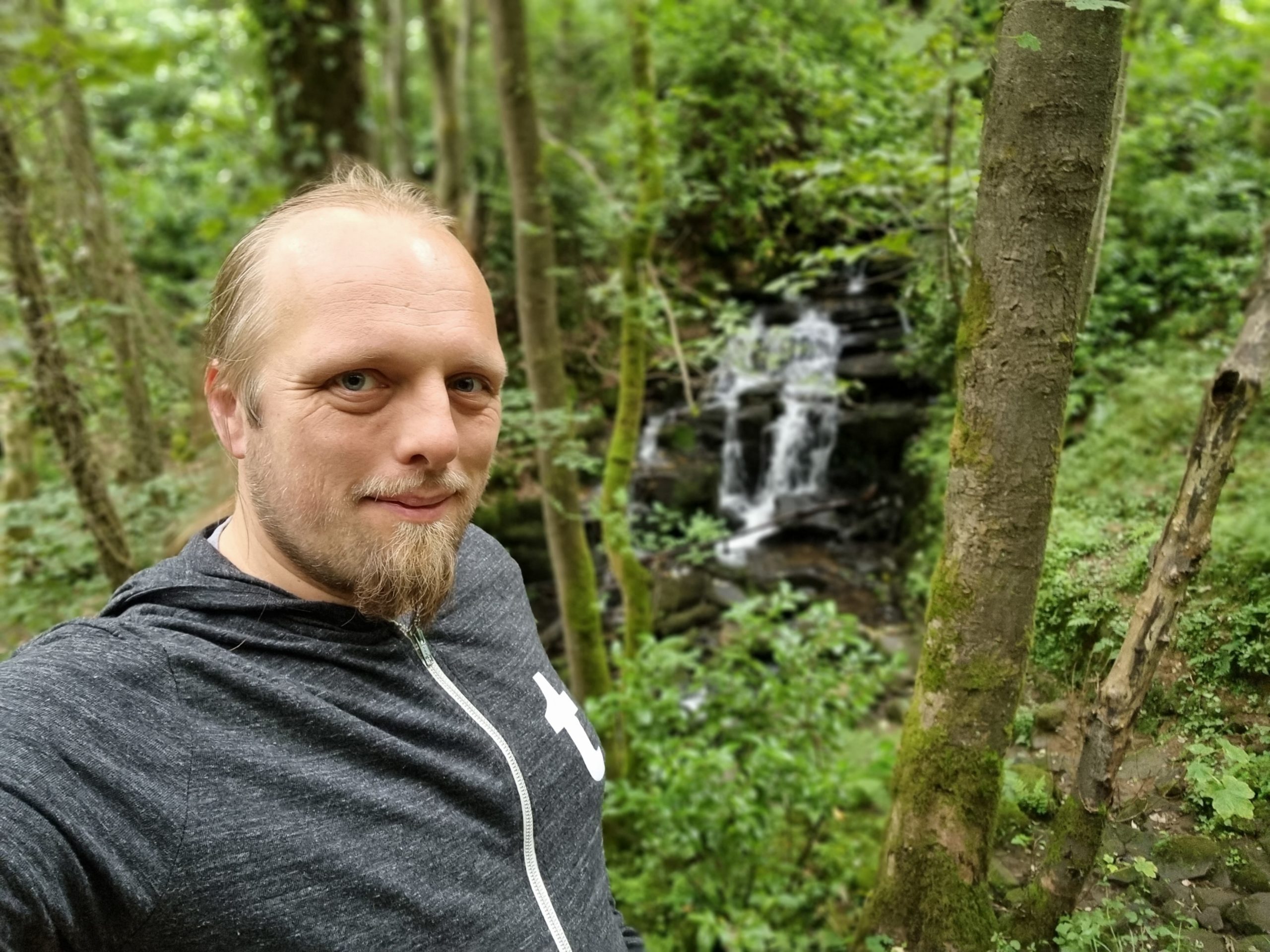 Full image of Dan, geocaching.