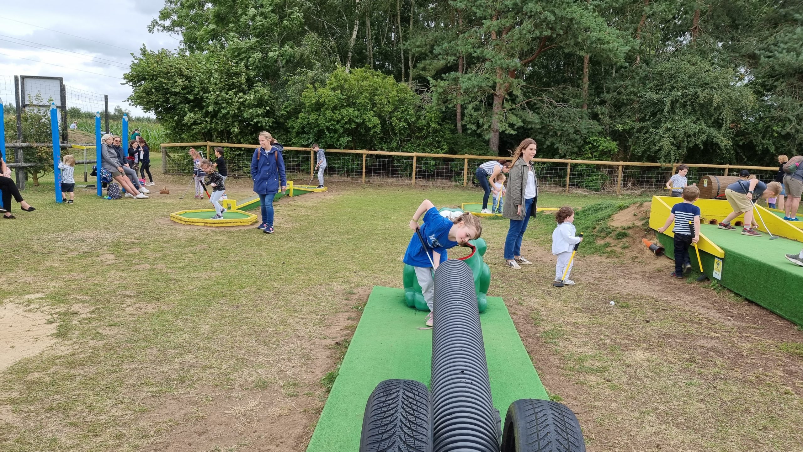 Full image of Children playing crazy golf.