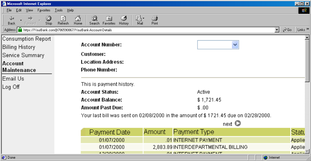 Full image of Internet Explorer window showing https://YourBank.com@786590867/ in the address bar.