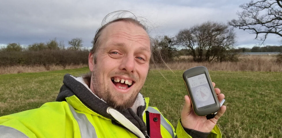Dan with a GPSr doing a silly grin