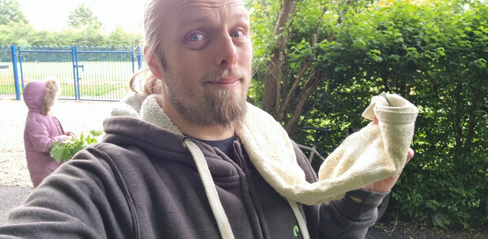 Dan with a towel.