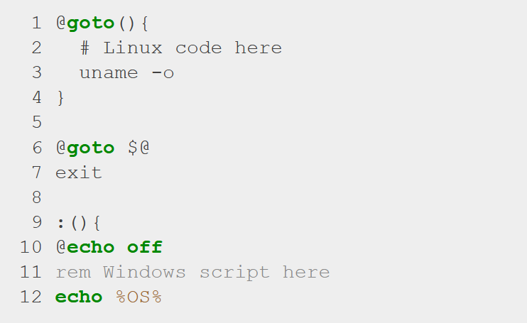 Image representing post: Bash+Batch In One File
