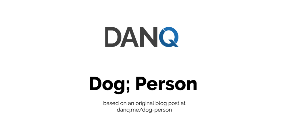Image representing post: Dog; Person [Video]