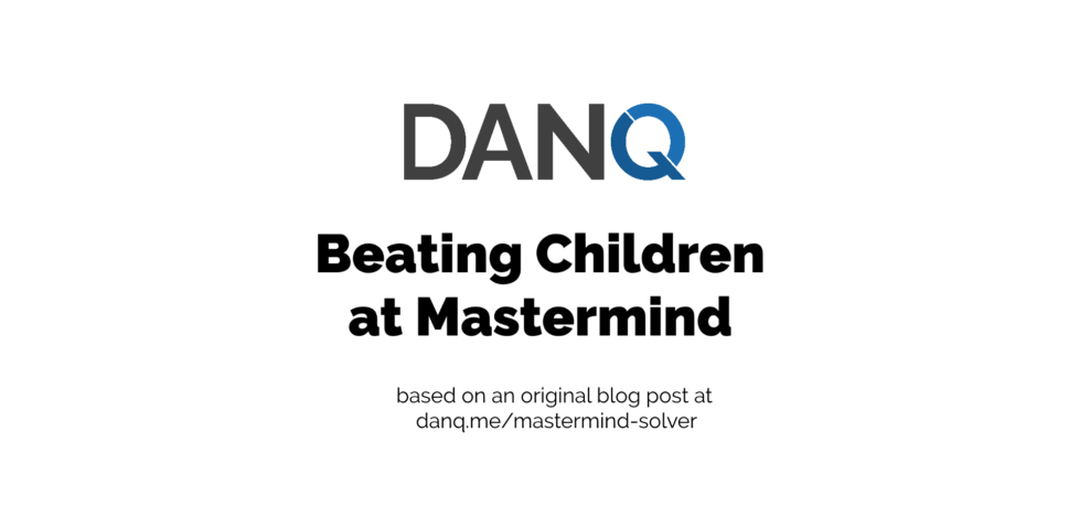 Image representing post: Beating Children at Mastermind [Video]