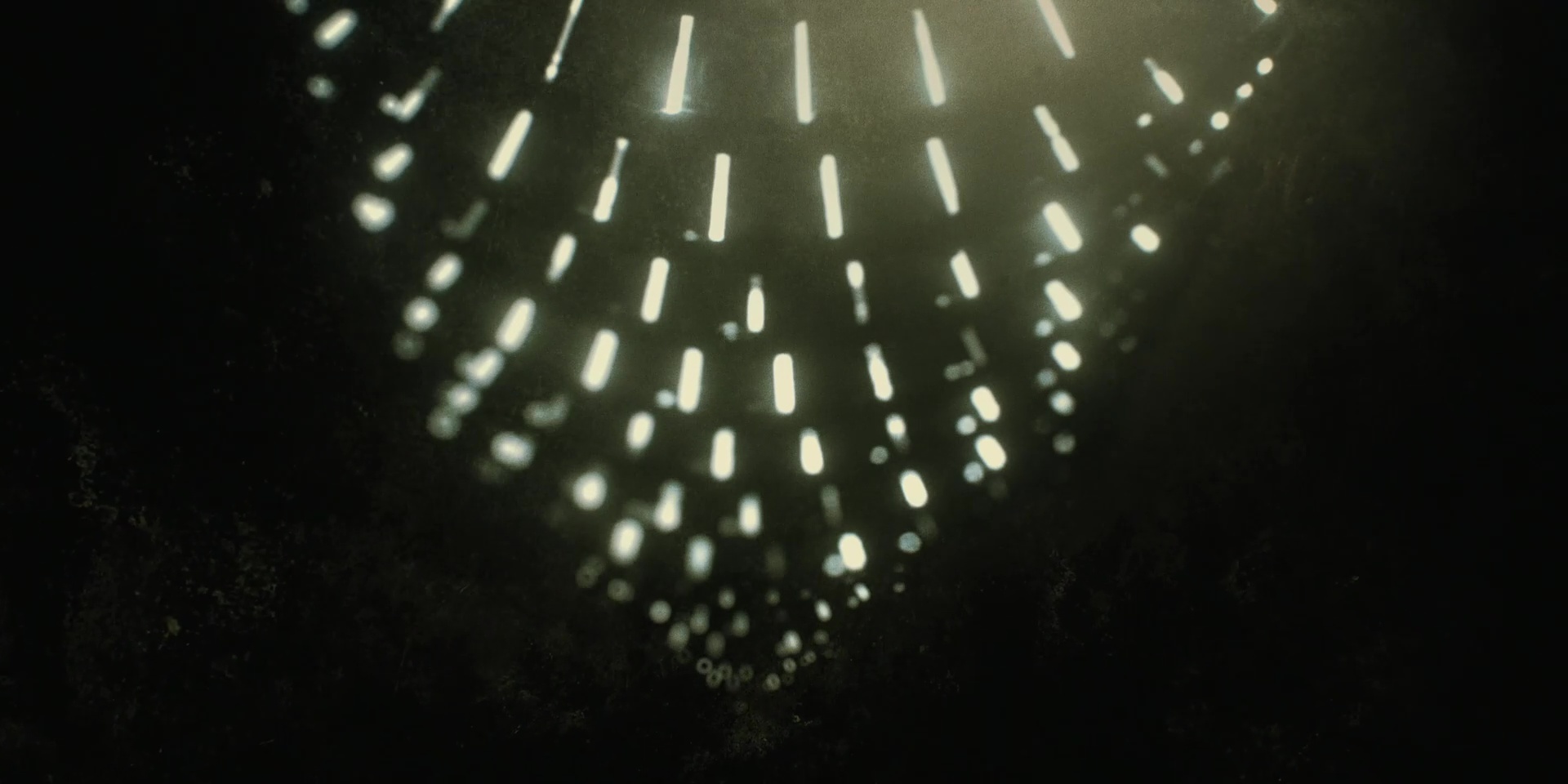 Full image of The ends of spiraling lights appear to spin around.