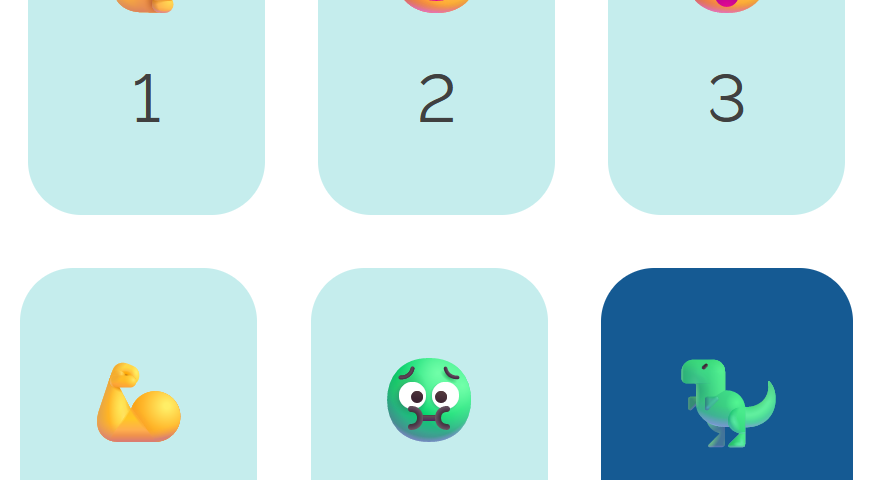 Screenshot showing emoji reaction buttons: thumbs up, starry eyes, surprised, flexed bicep, about-to-vomit, t-rex. The t-rex has been selected.