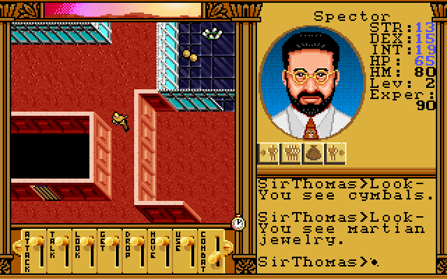 Screenshot from Martian Dreams showing Dr. Spector.