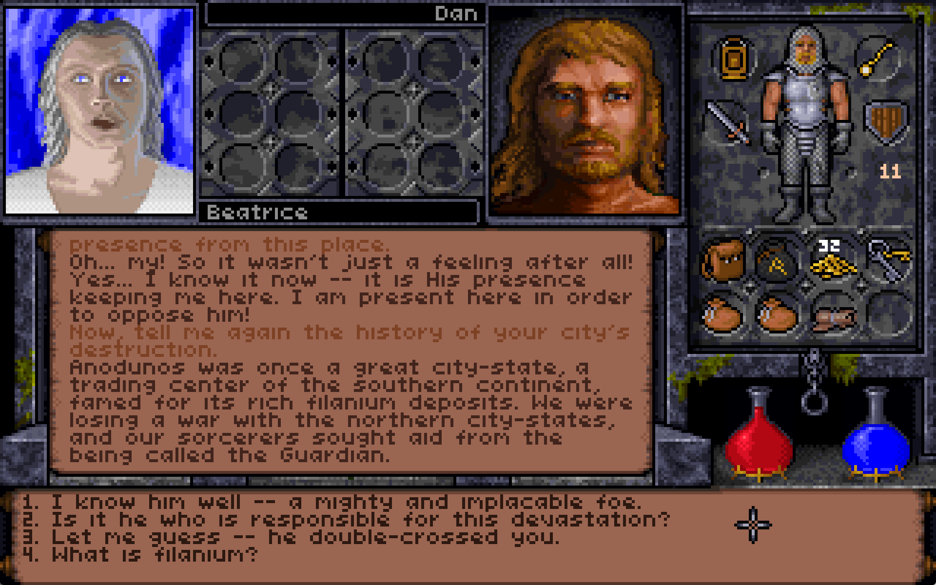 Full image of Screenshot of the conversation interface as Dan talks to a ghost called Beatrice.