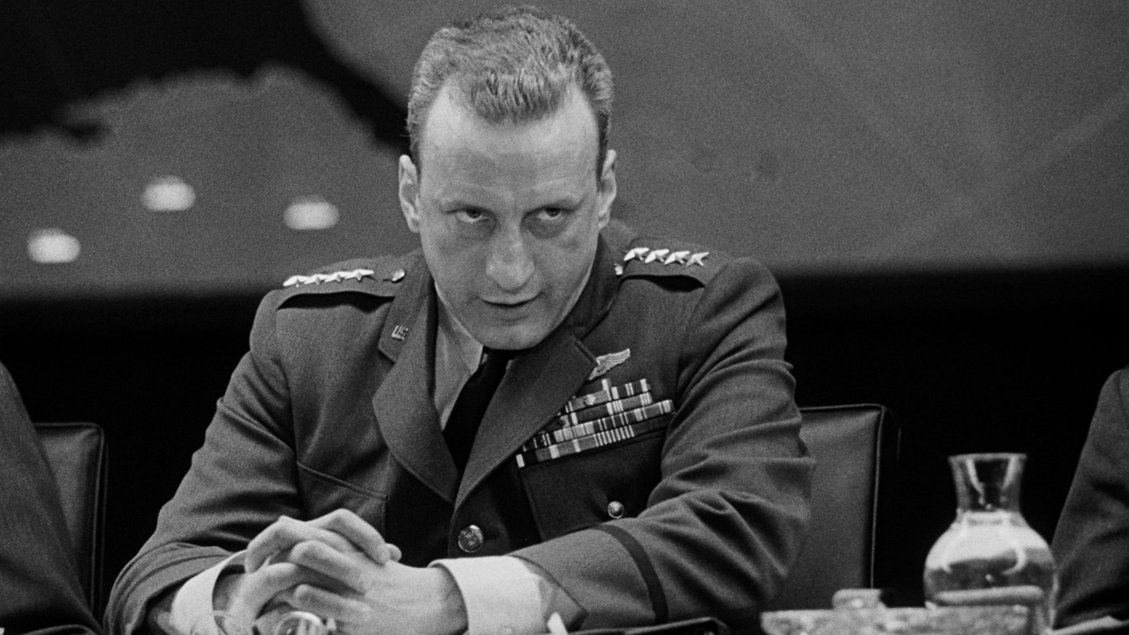 Full image of George C. Scott playing General Turgidson in Dr. Strangelove.