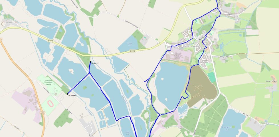 Map showing the journey described.