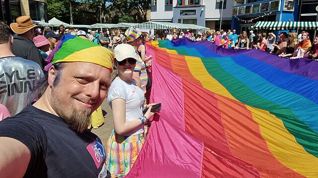 A pride parade.