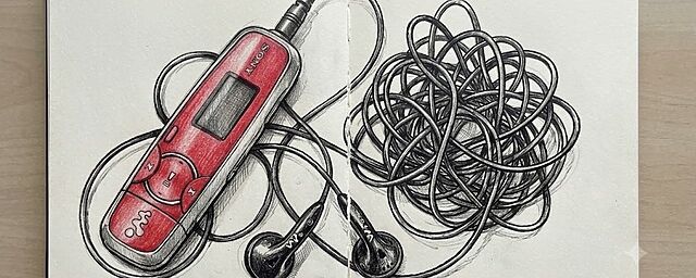 Tangled earphones