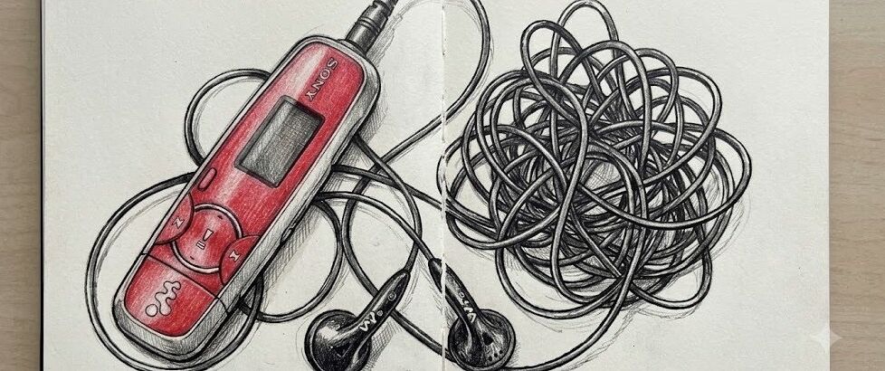 Tangled earphones