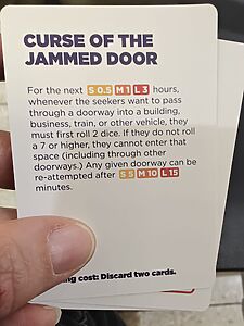 The 'Curse of the Jammed Door' card.